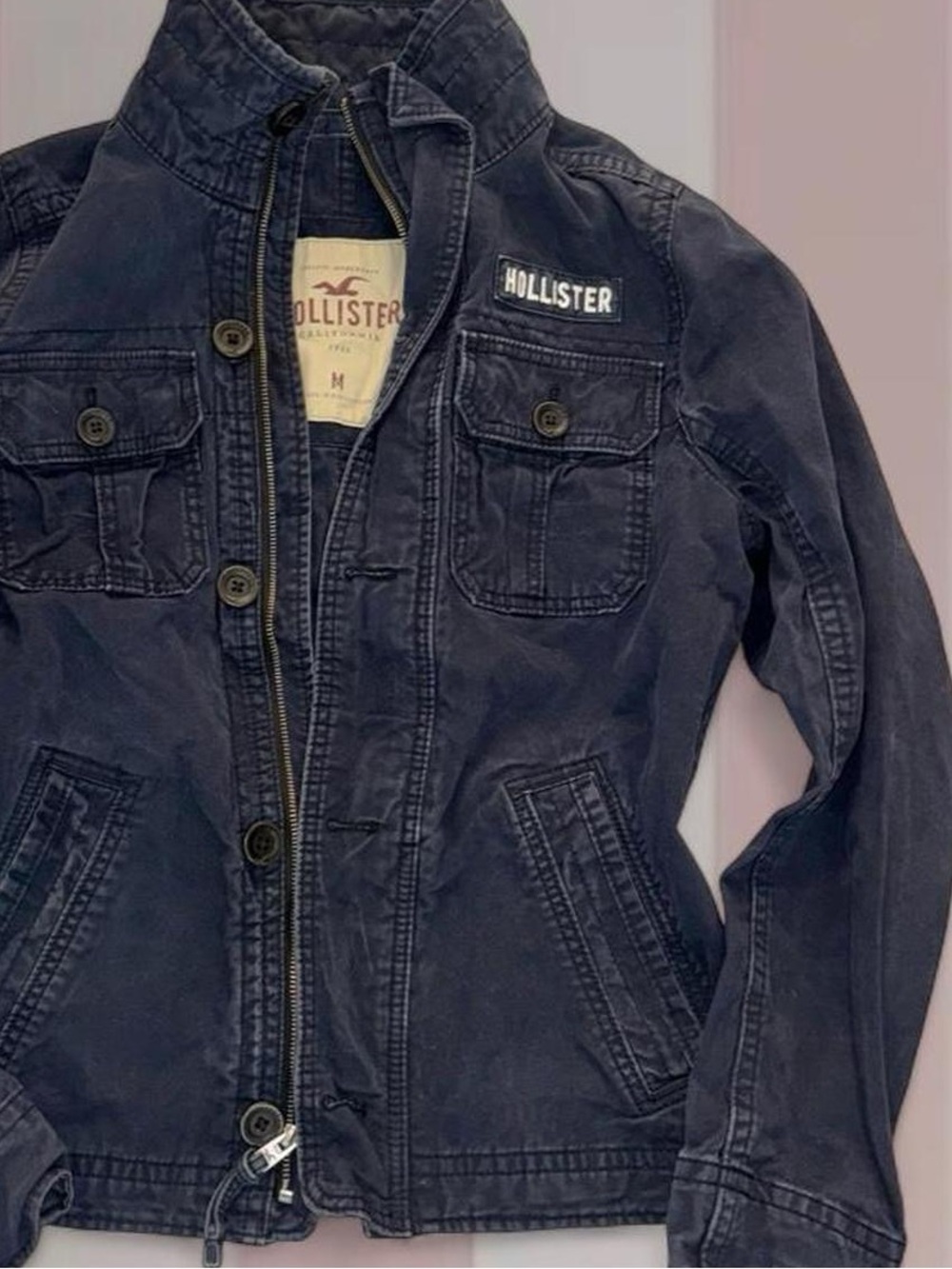 Hollister Vintage Y2K blue cargo Jacket
